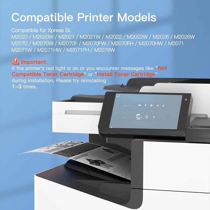 GPC Image MLT-D111S Toner Compatible with Samsung D111S MLT-D111L Black Printer Cartridge for Samsung Xpress M2070w Toner M2070 M2026W M2026 M2070FW M2020 M2022W M2022 M2070F (Black, Pack of 2) - Image 2