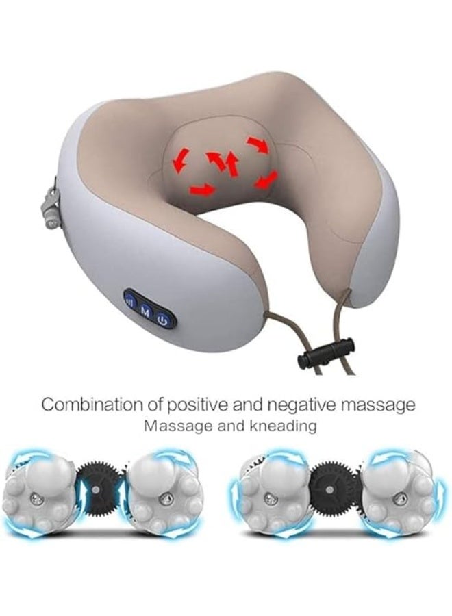 Multifunctional U-Shaped Electric Massage Pillow – Heated Cervical Spine Massager – Portable M-Shaped Neck Support with Intelligent Charging – Ideal for Car, Office & Travel - Image 4