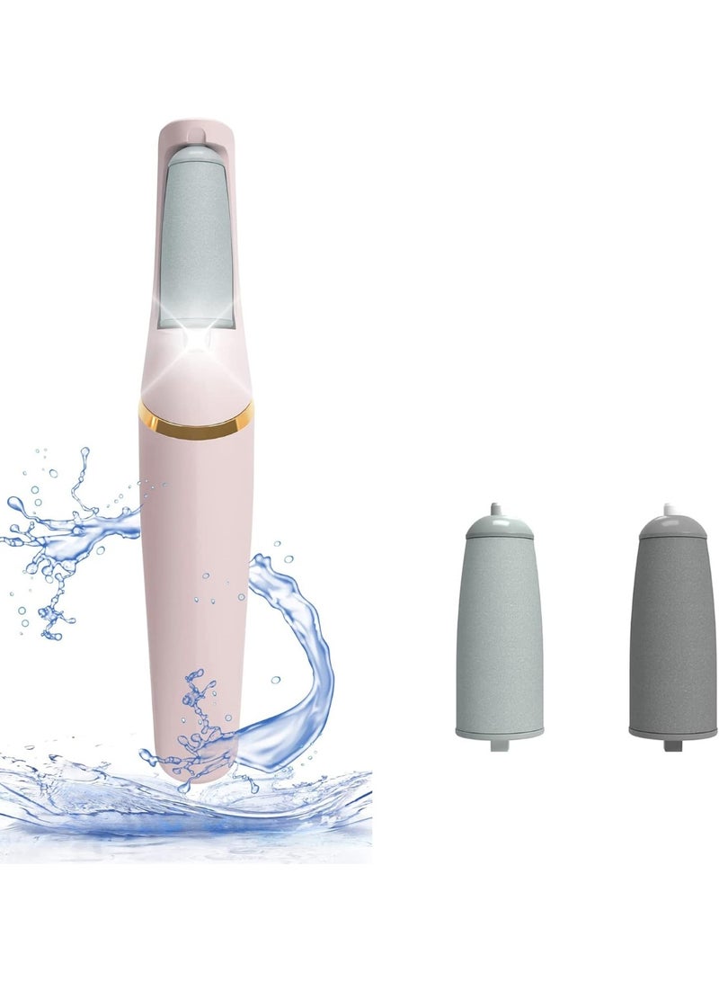 Electronic Pedicure Tool, Rechargeable Callus Remover with 2 Speeds, 2 Roller Heads & LED Light - Image 1
