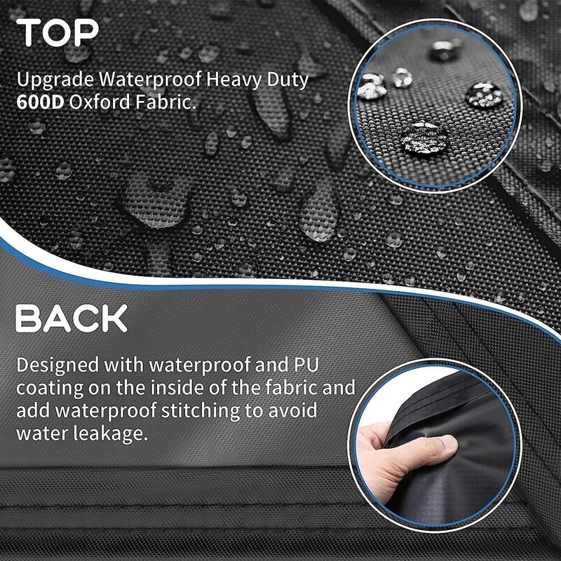 UREVO Outdoor Sectional Furniture Set Cover,Outdoor Table Cover,Patio Cover,Table Chair Sofa Covers, Waterproof Dust Proof Anti UV/Wind, Protective Cover for Garden,Home (180X120cm) - Image 3