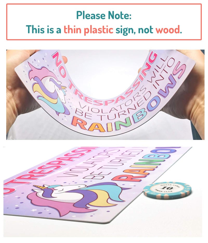 Fun-Plus Unicorn Decor for Girls Room, Decorations For Bedroom, 12â€³x6â€³ PVC Plastic Decoration Hanging Sign, High Precision Printing, Water Proof - Image 4