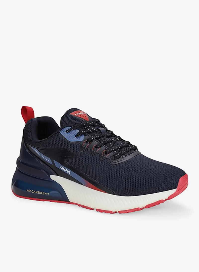 CAMPUS Men Promote Memory Foam Lace-Up Running Shoes-Navy