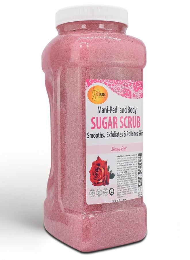 SPA REDI - Sugar Body Scrub,Sensual Rose, 128 Oz - Exfoliating, Moisturizing, Hydrating and Nourishing, Glow, Polish, Smooth and Fresh Skin - Body Exfoliator - Image 1