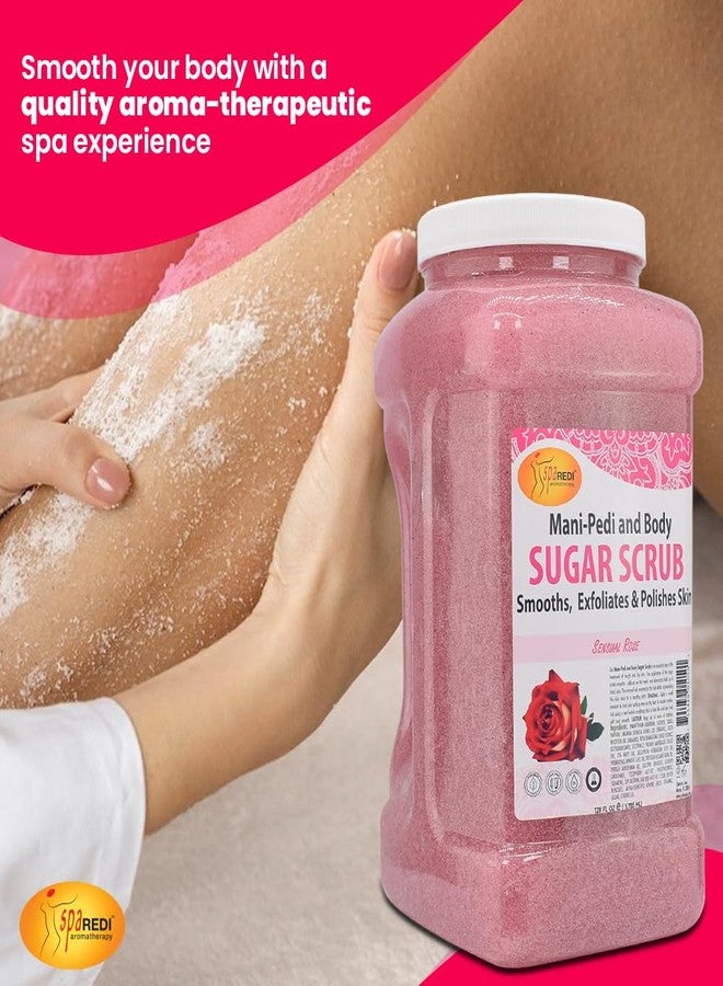 SPA REDI - Sugar Body Scrub,Sensual Rose, 128 Oz - Exfoliating, Moisturizing, Hydrating and Nourishing, Glow, Polish, Smooth and Fresh Skin - Body Exfoliator - Image 3
