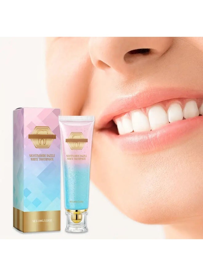 DubaiGallery Niacinamide Dazzle White Toothpaste, Fresh Breath Niacinamide, Bodyaccel Toothpaste, Body Accel Niacinamide Whitening Toothpaste 100g - Image 2