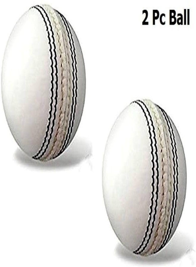 Owlix Cricket White Leather Ball - Pack of 2 Professional Match Cricket Balls - Image 3
