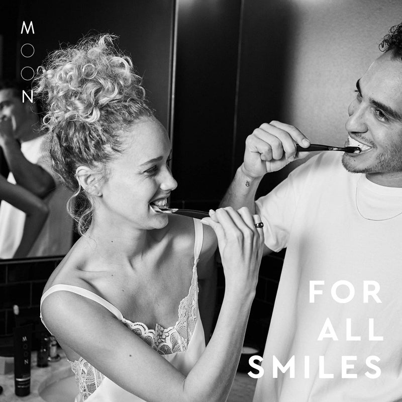 MOON Soft Bristle Toothbrush 2 x 2-Pack - 4 Extra Soft Toothbrushes for Adults, Gums & Teeth-Friendly - 720 Tapered Ultra-Fine Bristles per Brush for Gentle Deep Cleaning - Image 5
