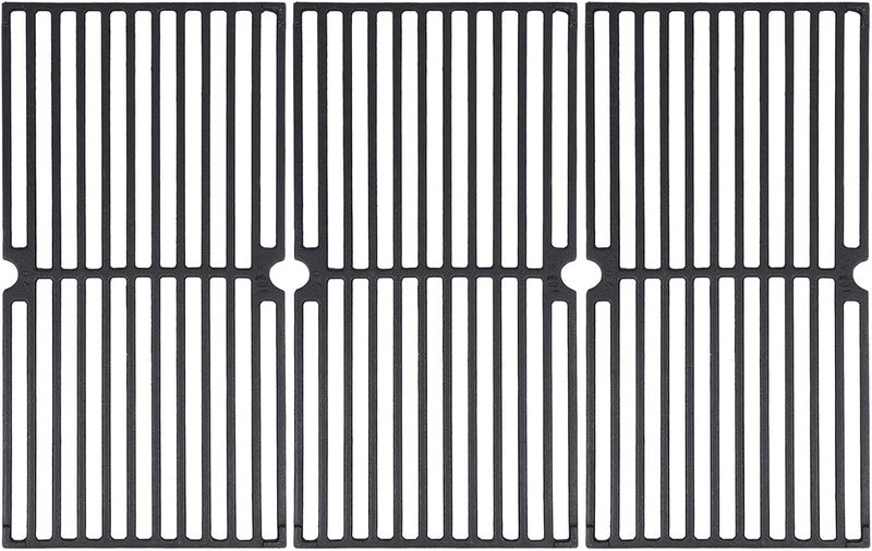 GGC Grill Grates Replacement for Brinkmann 810-8410-F, 810-2410-S, 810-2511-S, 810-2512-S, 810-8411-5, 810-9415-W and Others, Porcelain Coated Cast Iron Cooking Grate(17 3/4" x 8 15/16")(Set of 3) - Image 1