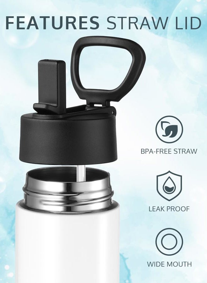 OFFNOVA 8 Pack Kid Sublimation Water Bottle Blanks with Straw, 12 oz Sublimation Tumblers Bulk Stainless Steel Sports Bottles for Tumbler Heat Press Sublimation Printing - Image 3