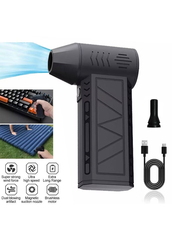 Earss Jet Dry Mini Turbo Jet Air Blower – High-Speed Electric Jet Fan – Portable, Cordless Dust Blower for Cleaning Electronics, Keyboards, Car Interiors & Workspaces – Powerful Rechargeable Air Duster  - Image 3