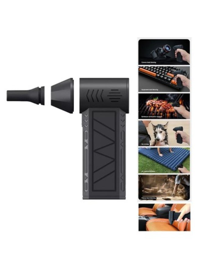 Earss Jet Dry Mini Turbo Jet Air Blower – High-Speed Electric Jet Fan – Portable, Cordless Dust Blower for Cleaning Electronics, Keyboards, Car Interiors & Workspaces – Powerful Rechargeable Air Duster  - Image 2