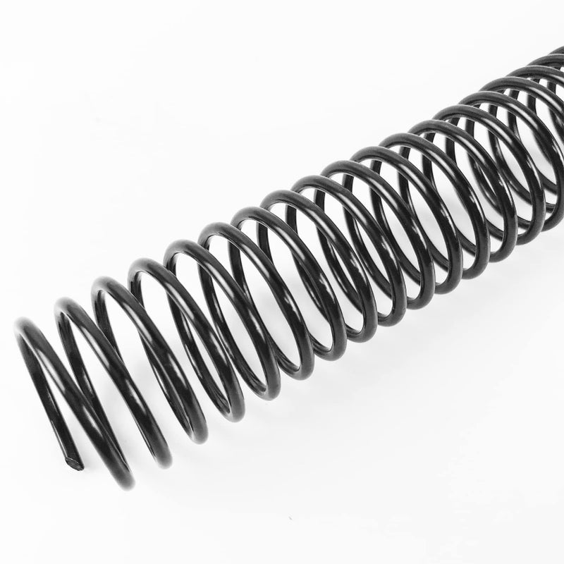 Binditek 50 Pack Plastic Spiral Binding Coils 25mm1 215 Sheet Capacity 41 Pitch Black 48 Loops for Letter Size for Students and Coworkers