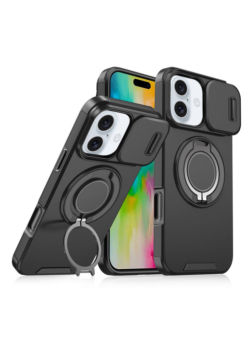 general Suitable for iPhone16/16Plus mobile phone case, sliding window bracket anti-drop protective case - Image 1