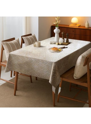 مفرش طاولة مستطيل من الكتان المخملي من تصميم نادية - قماش مخملي عالي التحمل - مناسب للاستقبال وغرف المعيشة والمناسبات الخاصة - تصميم هندسي فريد - طقم من قطعة واحدة - pzsku/ZC5BFF19563B32ADDD3A0Z/45/1752071224/604466e9-7823-4b10-91ff-7526a9319d9f