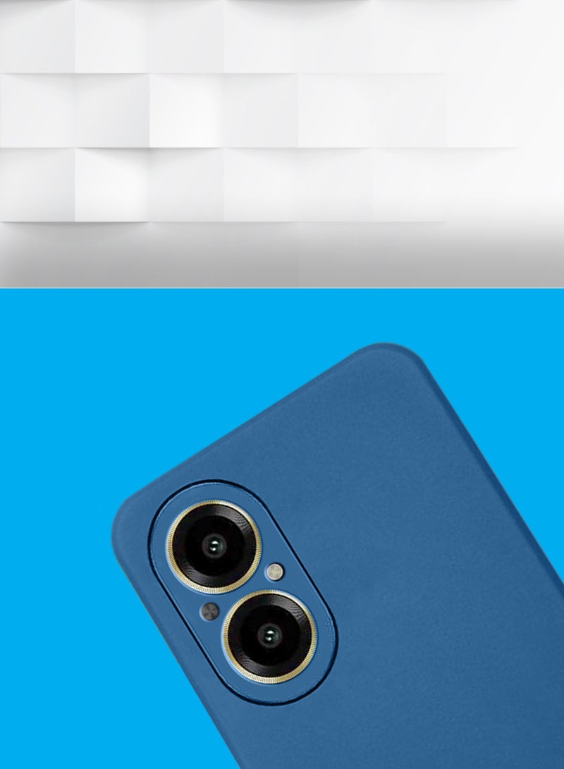 Wtech Soft Liquid Silicone Case Cover For Realme C67 4G 2023 Navy Blue - Image 2