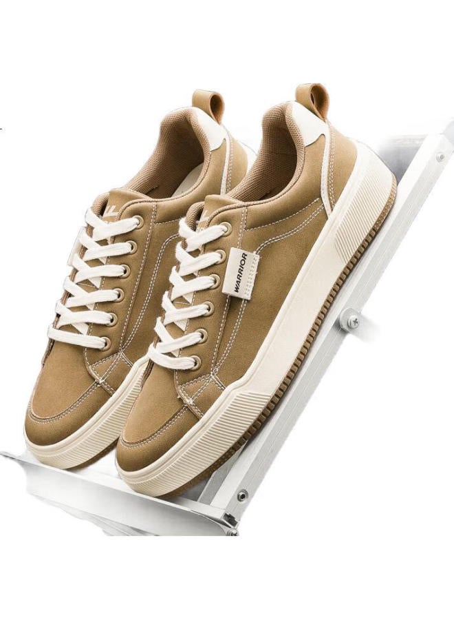 Pull Back Warrior Official Men'S Canvas Shoes New Casual Men'S Shoes Brown Size 39 - Image 2