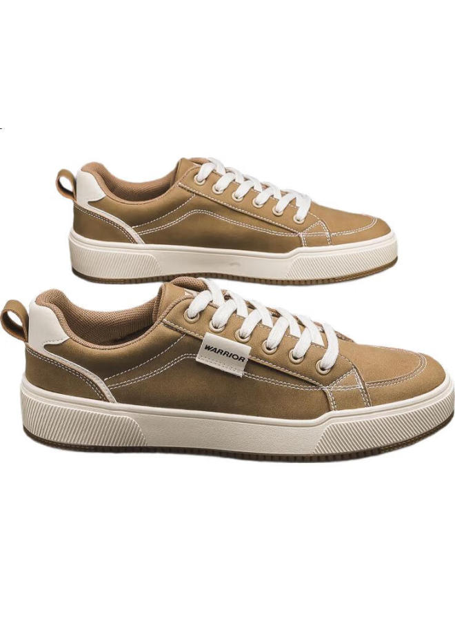 Pull Back Warrior Official Men'S Canvas Shoes New Casual Men'S Shoes Brown Size 39 - Image 3