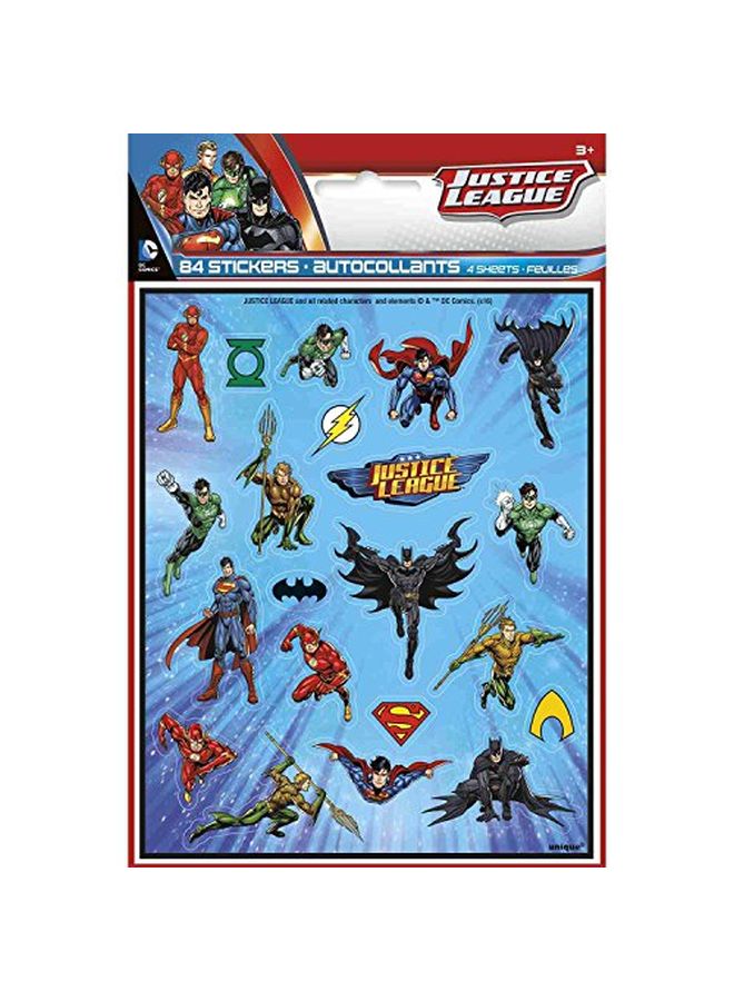 Unique Justice League Sticker Sheets 4Ct - Image 3