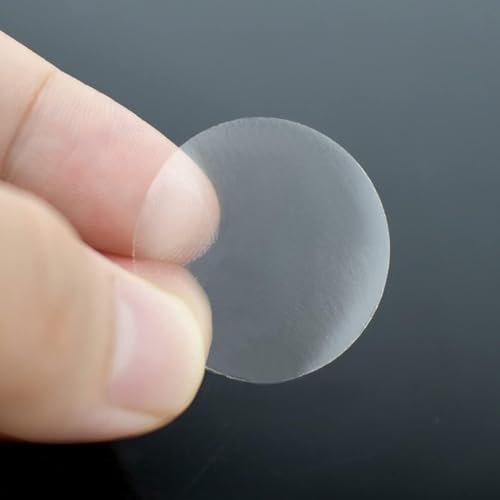 True-Ally 500 Crystal Clear Transparent Round Stickers - 1 Inch / 25mm Diameter, Envelope Tab Sealer, Package Seal Labels, Self Adhesive (500 Count), 500 Labels - Image 4