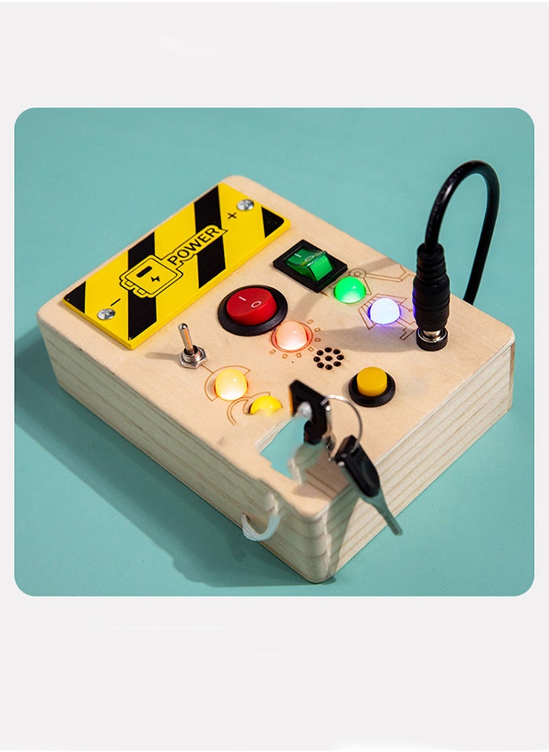 Children's Simulation Switch Socket LED Circuit Board Early Education Simulation Key Unlocking Educational Toy  - Image 4