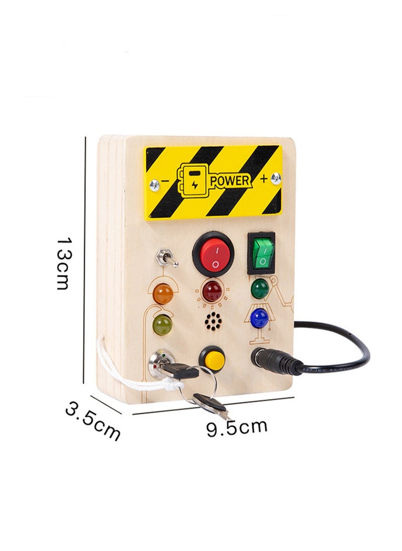 Children's Simulation Switch Socket LED Circuit Board Early Education Simulation Key Unlocking Educational Toy  - Image 3