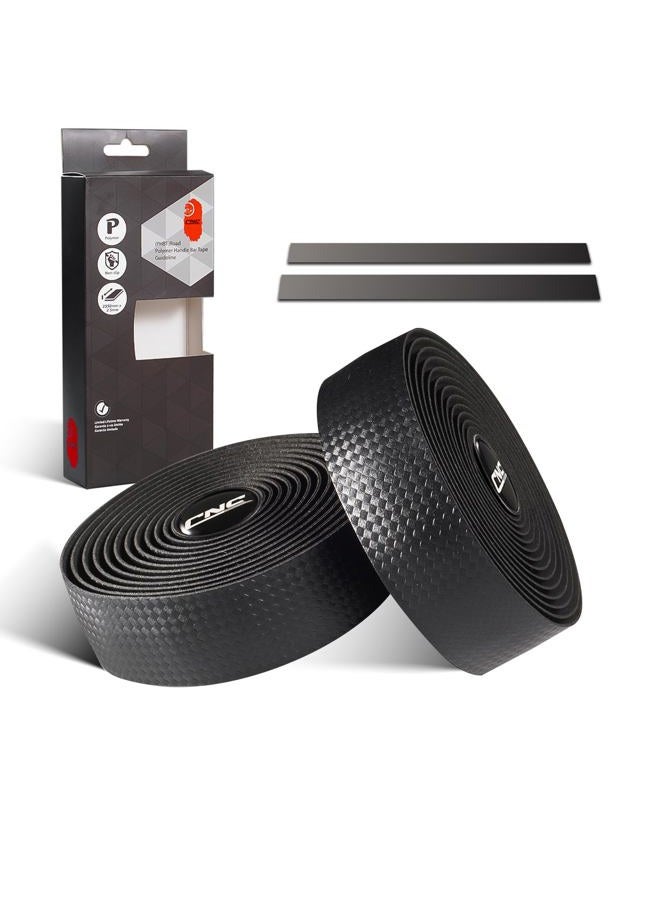 CNC Bike Handlebar Tape, Road Bicycle Bar Tapes, 2 Pcs Cycling Handle Wraps for Mountain Bike, Black/Blue/Green/Red/White/Yellow/Pink (Carbon Pattern) - Image 1