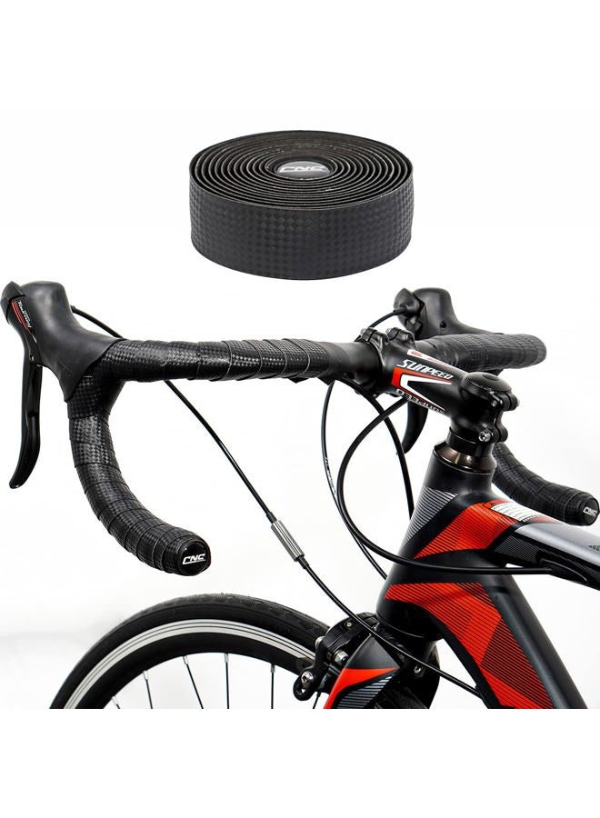 CNC Bike Handlebar Tape, Road Bicycle Bar Tapes, 2 Pcs Cycling Handle Wraps for Mountain Bike, Black/Blue/Green/Red/White/Yellow/Pink (Carbon Pattern) - Image 4