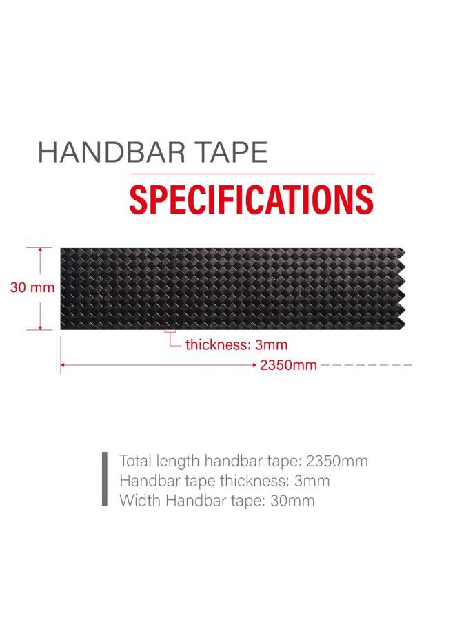 CNC Bike Handlebar Tape, Road Bicycle Bar Tapes, 2 Pcs Cycling Handle Wraps for Mountain Bike, Black/Blue/Green/Red/White/Yellow/Pink (Carbon Pattern) - Image 2