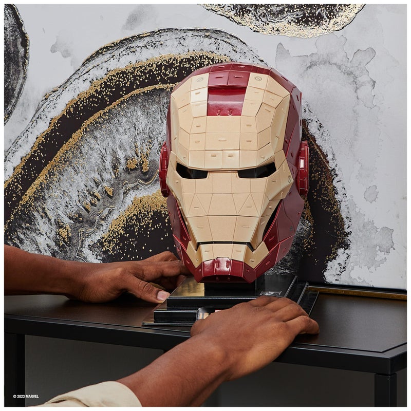 4D Build, Marvel Iron Man 3D Puzzle Model Kit with Stand 96 Pcs | Iron Man Helmet Desk Decor | Building Toys | 3D Puzzles for Adults & Teens 12+ - Image 2