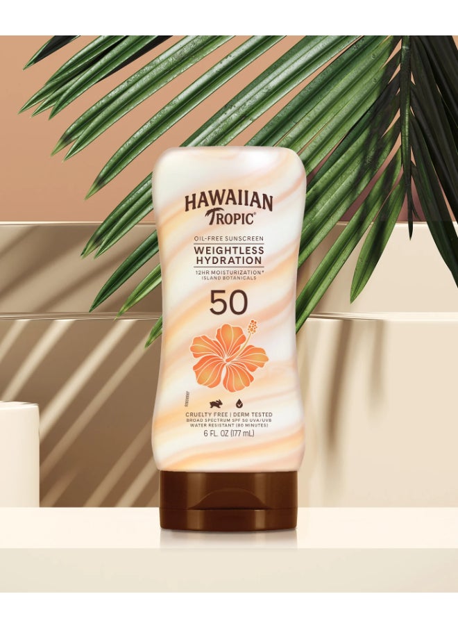 Hawaiian Tropic - Weightless Hydration Lotion Spf 50 177Ml(60Z) - Image 1