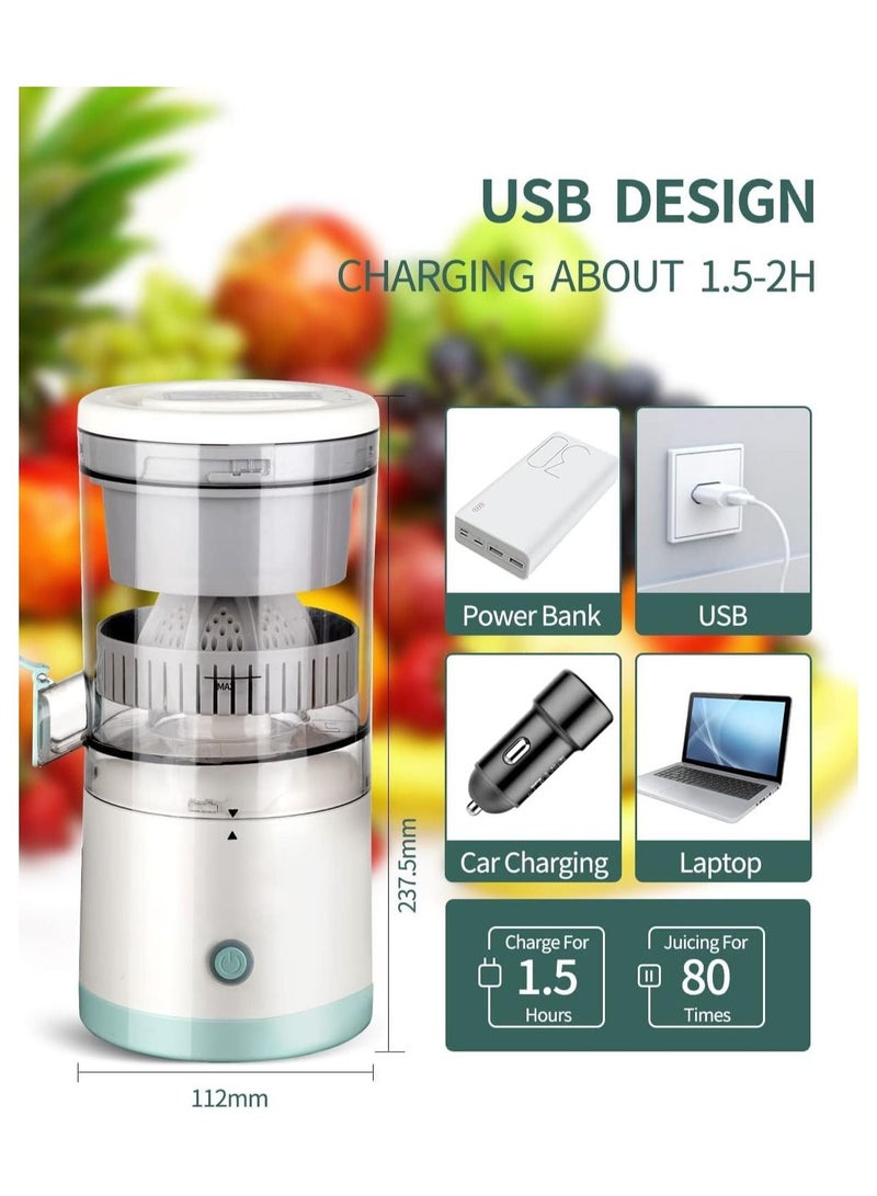 عصارة الحمضيات الكهربائية، عصارة فواكه كهربائية محمولة بشحن USB بدون يد، قوية وعملية، آلة عصر الليمون والبرتقال بضغط زر واحد سهلة الاستخدام للمطبخ - Image 4