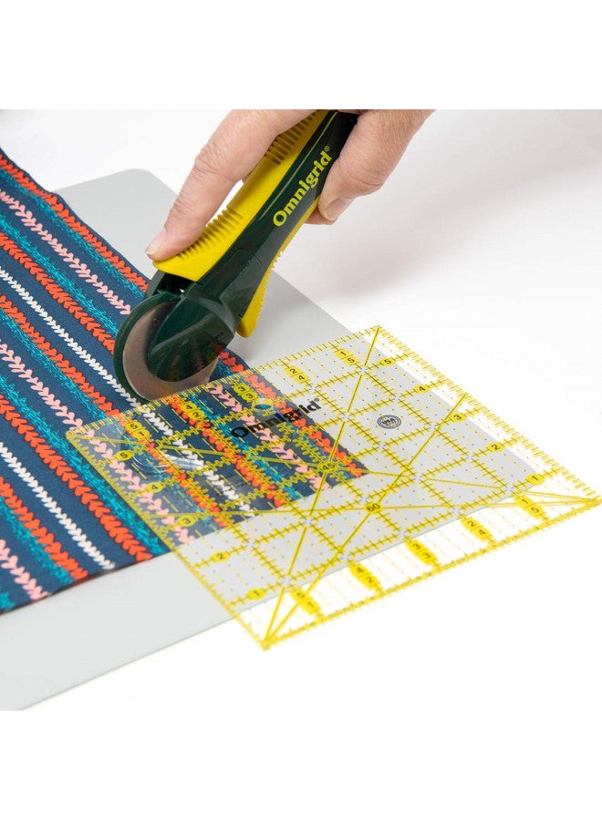 Omnigrid Omnigrid 6 x 6 w/Angles Quilting Rulers, 6" x 6", Clear  - Image 2