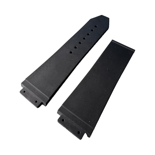 HiCycle2 Rubber Watch Band Strap Replacement For Hublot Fusion 44-45 H Big Bang Black 24mm 25mm + H Style Screwdriver (25 * 19 * 22mm) - Image 2