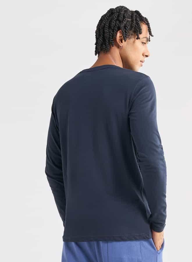 Splash FAV Printed Crew Neck T-shirt with Long Sleeves - Image 3