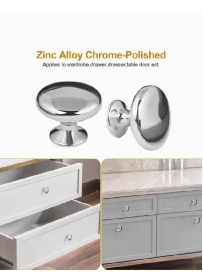 4-Piece Round Cabinet Knob Furniture Pull Handle, Drawer Knobs Pulls Handles for Kitchen Cupboard Door Bedroom Dresser Drawer Bathroom Wardrobe (25mm) - Image 5