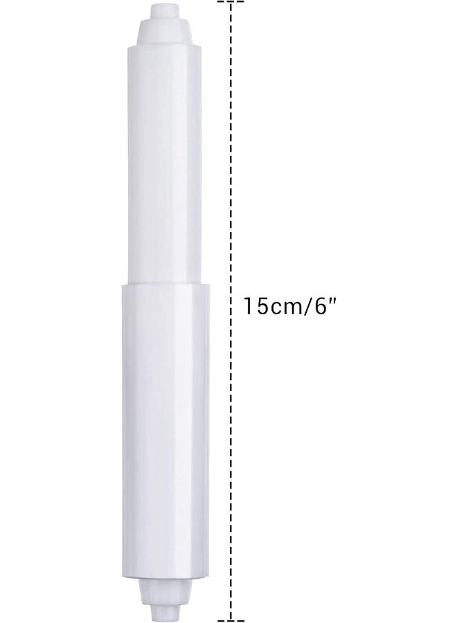 Biella Roll Paper Stick, Roller Toilet Paper Holder, Bathroom Plastic Telescopic Roll Paper Stick, Plastic Spring Type Toilet Paper Roll, Suitable For Most Toilet Paper Rolls (2 Pieces Of White)  - Image 2