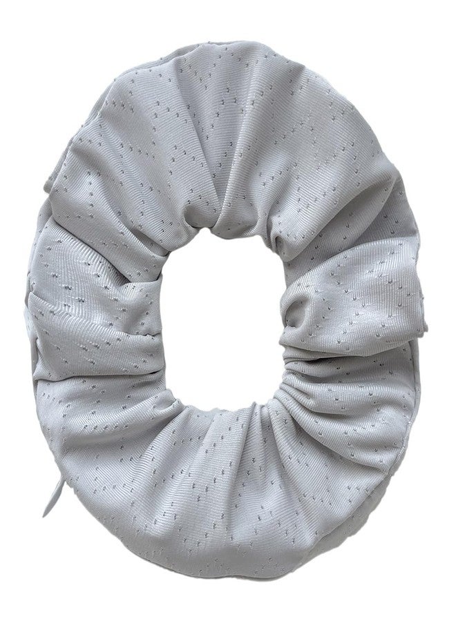 DINPREY 4 قطع رباط شعر مخملية سادة مزخرفة مع جيب مخفي ونقطة تخزين لرباط ذيل الحصان - Image 5