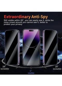 SNBFA 3 PCS iPhone 16 Plus Privacy Screen Protector,28°Privacy Protector Support Fingerprint Unlock ,9H Tempered Glass Film Easy Installation Anti-Scratch Film  - Image 3