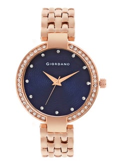 GIORDANO Giordano AW22 Collection Analogue Watches Stylish Metal Strap with Diamond Studded Dial Ladies Wrist Watch| 3 Hands Mechanism - GD-2141  - Image 1