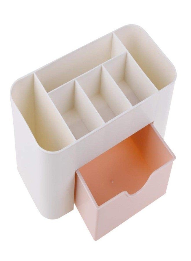 Morbrix Cosmetic Storage Box Multi Functional Desktop Tidy Organizer Holder with Drawer, (Pack of 1) - Image 1