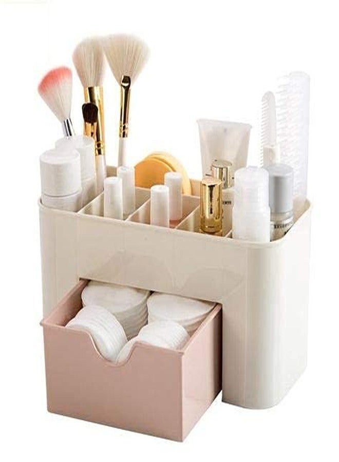 Morbrix Cosmetic Storage Box Multi Functional Desktop Tidy Organizer Holder with Drawer, (Pack of 1) - Image 3