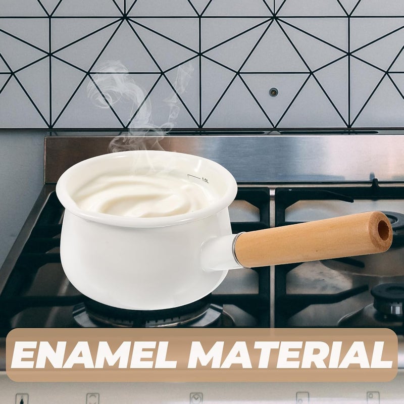 Nationwide delivery Enamel Saucepan 1000ml with Wooden Handle Nonstick Small Milk Pan Food Cooking Pot White for Kitchen Stove Use Full village delivery cover All-round applied quality Compact trendy practical build Daily wear upgraded resistant material Multi-use well-engineered build Odor resistant Low maintenance Consistent single item quality Remote area delivery Month-round consistent deliver Non sticky surface Global trendy simple build Transit damage minimized design Gulf popular simple design Liquid tight joint Carefully selected solid material All-season available stock Flexible sizing options Easy assemble Small apartment fit Locally packed stock Surface safe Single & bulk use compatible No overseas transit wait - Image 4