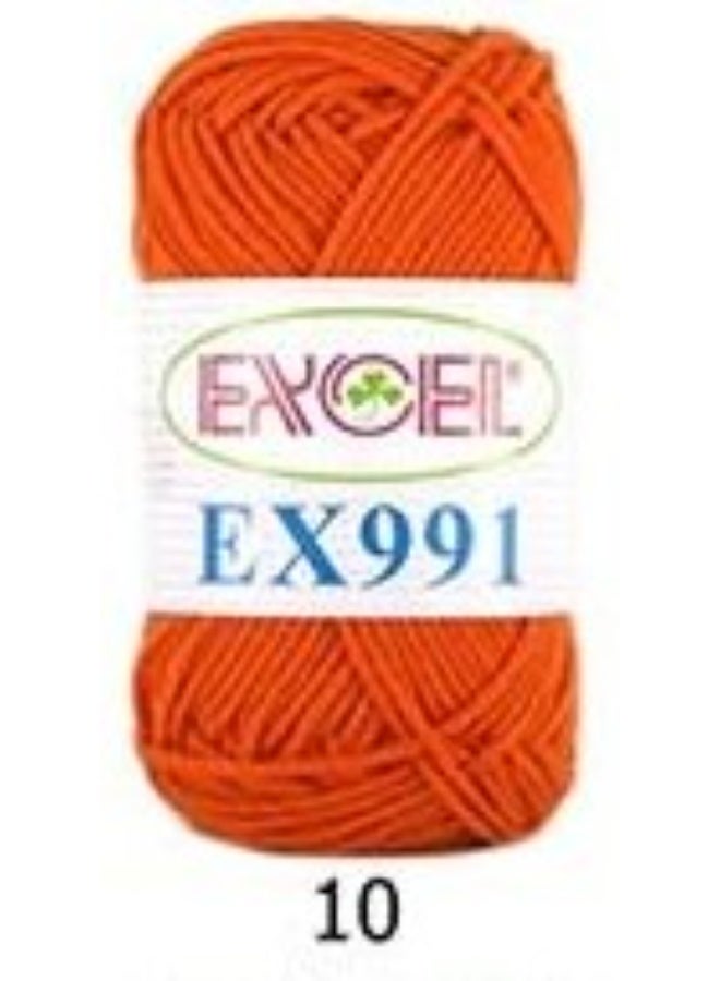 Excel EX991 Crochet Yarn Orange 10 - Image 1