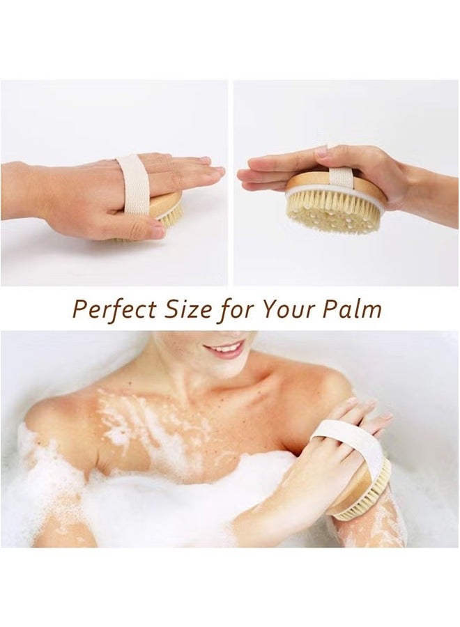 Dry and Bath Body Brush, Reduce Cellulite, Dry Brush for Cellulite and Lymphatic Drainage, Exfoliating Brush with Soft Massage Nodules, Shower Brush Body Scrubber - Image 3