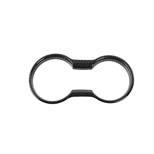 KDFUHRUI Car Water Cup Holder Frame Decoration for Ford Mustang Accessories 2015 2016 2017 2018 2019 2020 2021 2022 2023 Interior AccessoriesBlack Carbon Fiber - Image 3