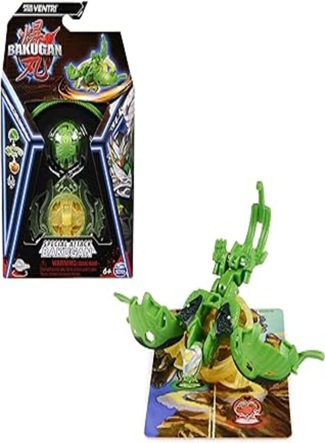 BAKUGAN BAKUGAN 3.0 – Pack of 1 Special Attack Ventri – Assemble and Personalise Your Ball – 1 Battle Ring, 1 Launcher and 3 Cards – Toy Collection – Children's Toy Age 6 and Above 