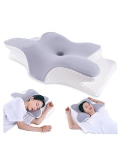 Eworld Butterfly Shape Cervical Pillow for Shoulder and Neck Pain Relief - Memory Foam Neck Pillow, Ergonomic Orthopedic Neck Support Pillow for Side Back Stomach Sleeping  - Image 1