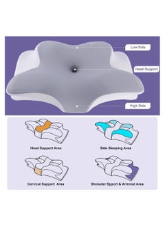 Eworld Butterfly Shape Cervical Pillow for Shoulder and Neck Pain Relief - Memory Foam Neck Pillow, Ergonomic Orthopedic Neck Support Pillow for Side Back Stomach Sleeping  - Image 3