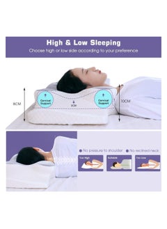 Eworld Butterfly Shape Cervical Pillow for Shoulder and Neck Pain Relief - Memory Foam Neck Pillow, Ergonomic Orthopedic Neck Support Pillow for Side Back Stomach Sleeping  - Image 5