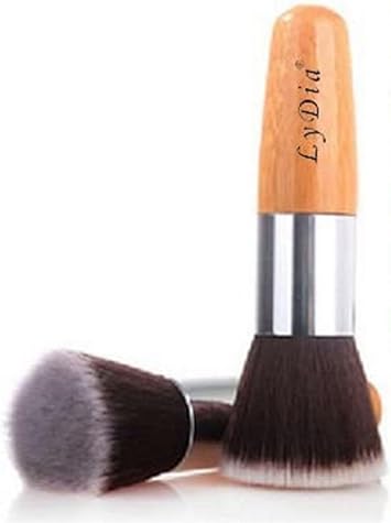 LyDia UK STOCK Flat Top Buffer Wooden Liquid FoundationPowderBronzer Makeup Brush - Image 1